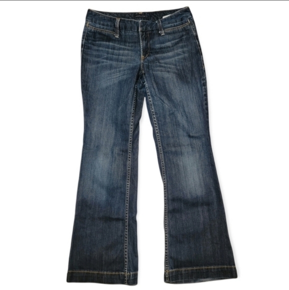 Tommy Hilfiger Flare Leg, Dark Wash Trouser Jeans, EUC, sz 2 (fits like 4-6) - Picture 3 of 6